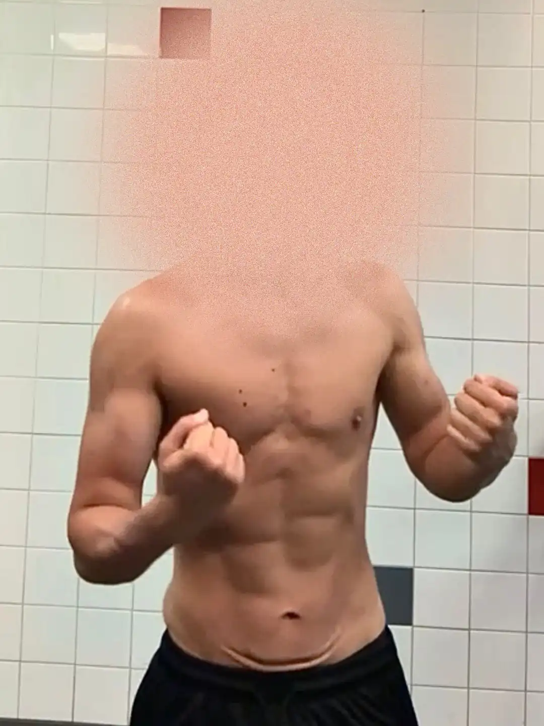 The same client photographed after the programme