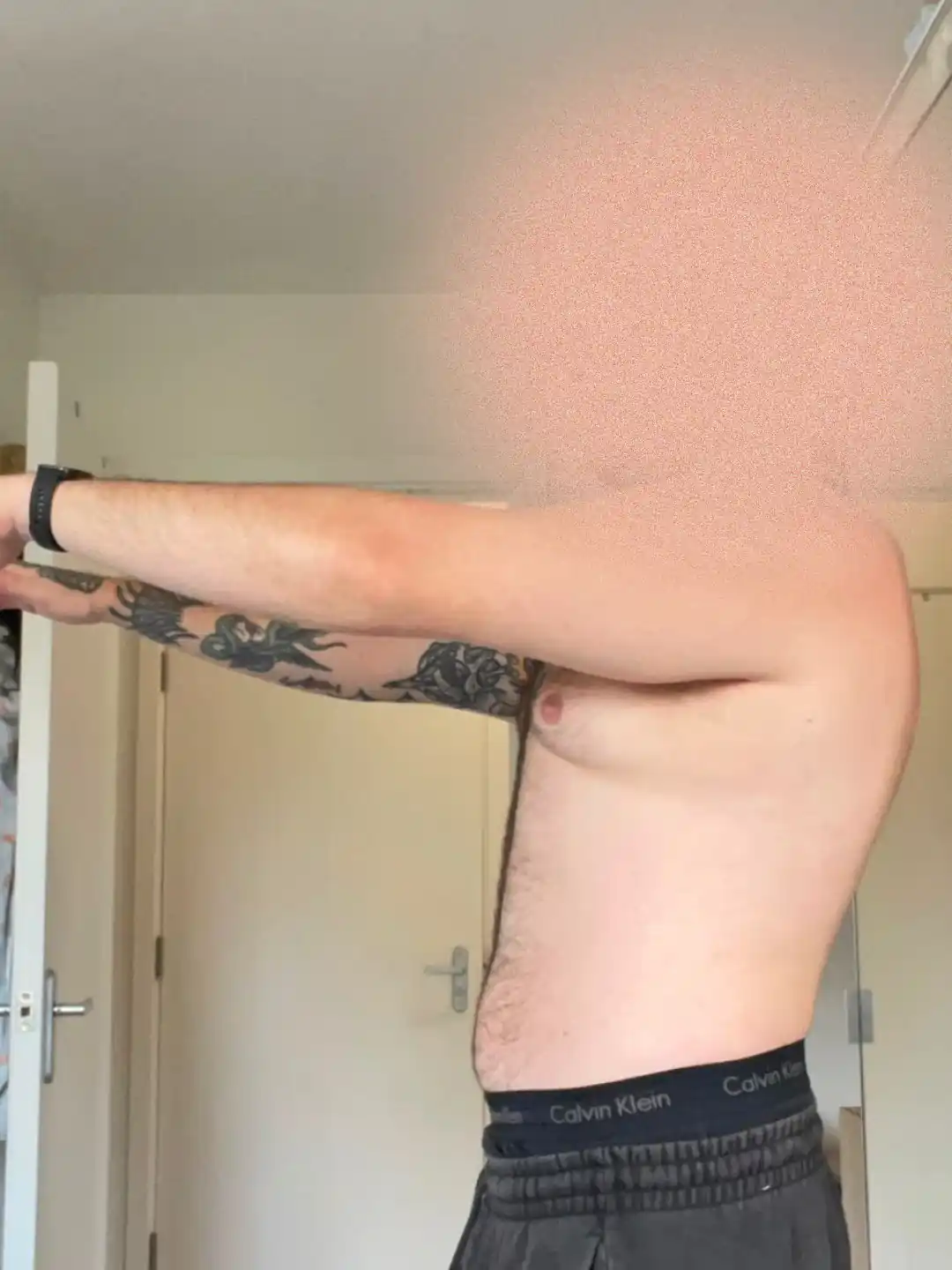 The same client photographed after the programme