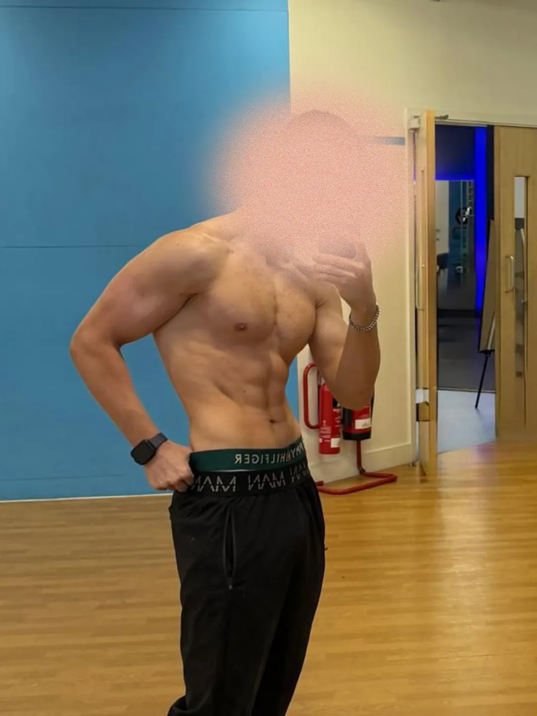 The same client photographed after the programme