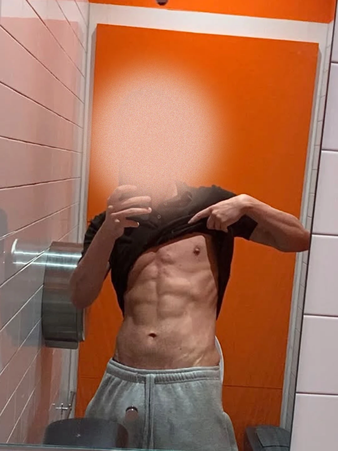 The same client photographed after the programme